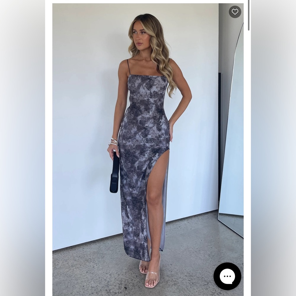 Whitefox Party Up Maxi Dress Dove Floral